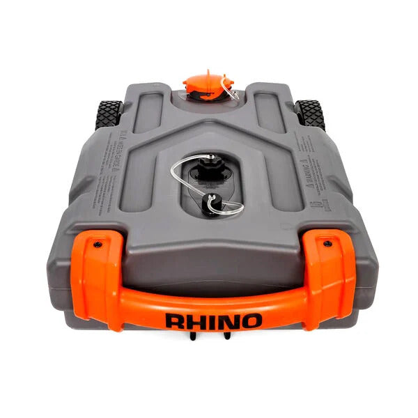 Camco Rhino Portable Waste Tank 28G with front wheel |  خزان مجاري متنقل مع تاير أمامي