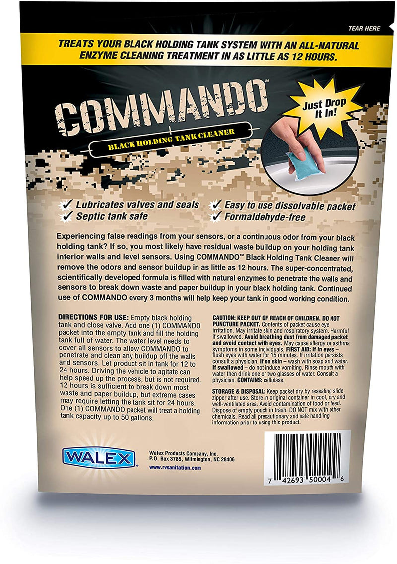 Commando Black Holding Tank and Sensor Deep Cleaner  | كوماندو - محلول التنظيف العميق لخزان المجاري و السنسرات